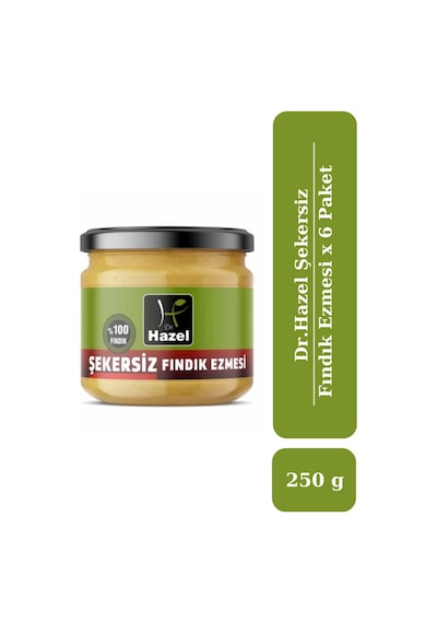 Drhazel Şekersiz Fındık Ezmesi 250 G X 6 Paket