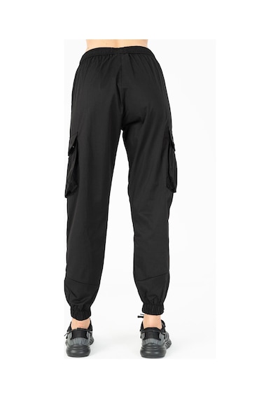Maraton Comfort Kadın Dönüşlü Lastik Paça Siyah- Pantolon Siyah-
