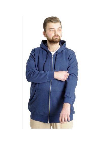Mode Xl Erkek Hırka Kapson Fermuarlı Steel Interlock 21600 Indigo 001