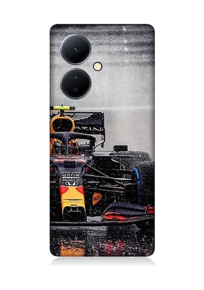 Vivo V29 Lite Uyumlu Max Verstappen F1 Aracı Desenli Silikon Kılıf