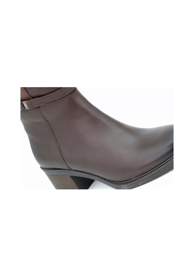 Tuna Hakiki Deri/tekstil Kauçuk Taban Fermuarlı Kadın Çizme - C265987 Kahverengi