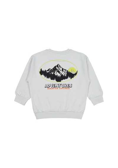 Civil Boys Karyoka Dikişli 2-5 Yaş Sweatshirt Açık Gri