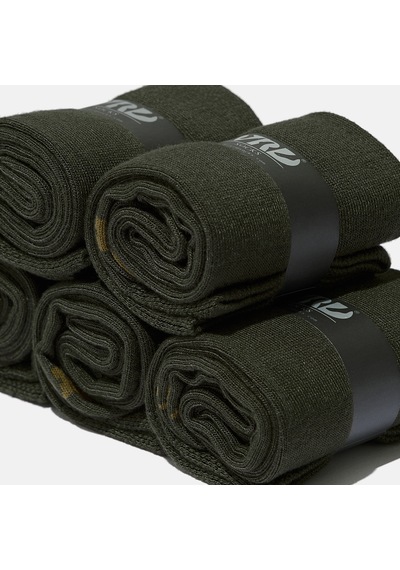 Dikişsiz Bambu Çorap Düz Haki Yeşil Renk Bambu Erkek Çorap Kutulu 5 Çift Premium Uzun Çorap Soket Çorap Bambu Mix