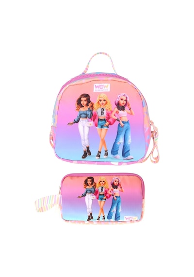 Wow Generation Kız Çocuk Shine Turuncu - Mor Thermo Beslenme Çantası Ve Kalemlik Seti - Setwg-w6091