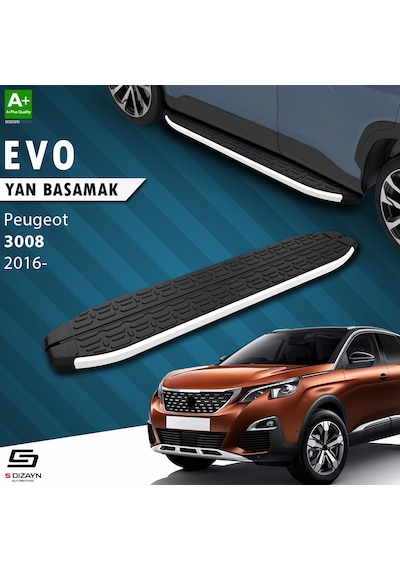 S-dizayn Peugeot 3008 2 Evo Aluminyum Yan Basamak 183 Cm 2016 Üzeri