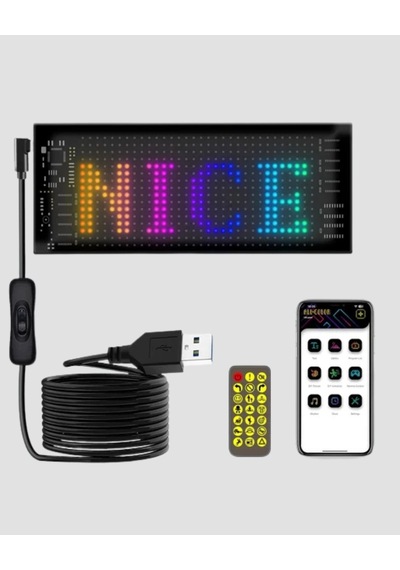 Mey İthalat Akıllı Led Matrix Panel - Usb Bağlantılı, Kaydırmalı Yazı Ve Animasyon Desteği