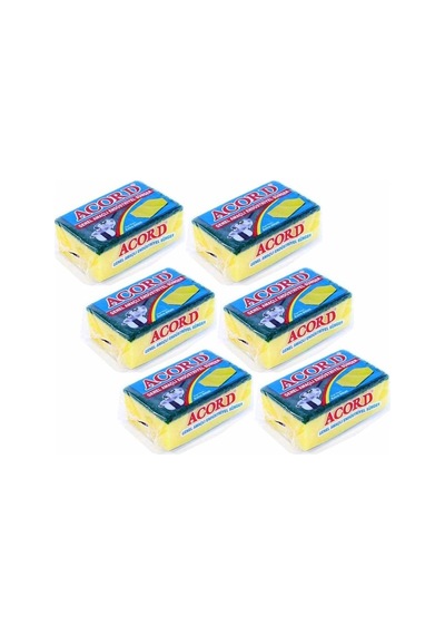 6 Adet Boy Endüstriyel Çok Amaçlı Bulaşık Süngeri 13x8x4 Cm
