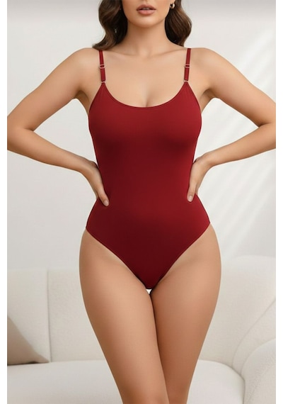 Fit Women Örme Kumaş Zıbın String Model ı Body 9052 Kırmızı