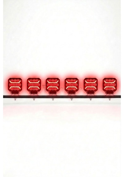 X Demmon Kırmızı 6'lı Led Bar