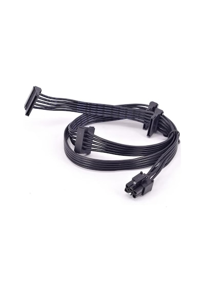 6 Pin Modüler Power Supply Kablosu 4x15 Sata Power Kablo 85cm