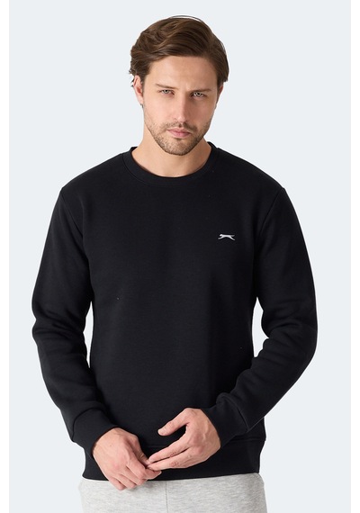 Slazenger Megar I Erkek Siyah Sweatshirt Siyah
