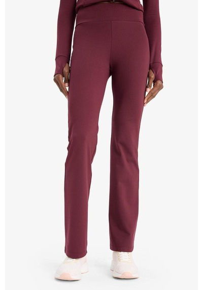 Defacto Defactofit Flare Fit İspanyol Paça Standart Boy Ultra Soft Sporcu Pantolon B3988ax25aubr232 Bordo