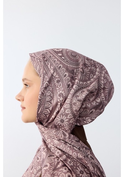 Mirsoy Scarf Mirayze Etnik Desen Şal Gül Kurusu