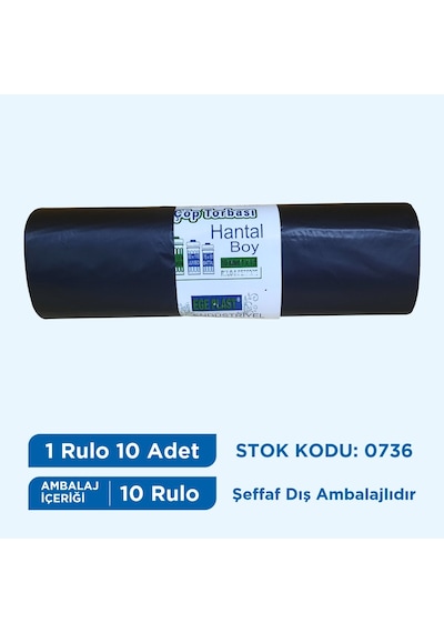 Egeplast Çöp Torbası Hantal Boy 100X150 Koli 10 Rulo