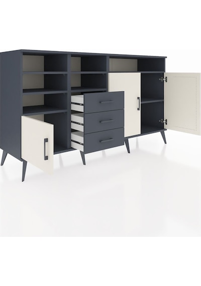 Hyperion Konsol 7 Raflı 3 Çekmeceli 3 Kapaklı 176x44x99 Antrasit- Antrasit-aytaşı/antrasit Hyperion Konsol 7 Raflı 3 Çekmeceli 3 Kapaklı 176x44x99 Antrasit- Antrasit-aytaşı/antrasit