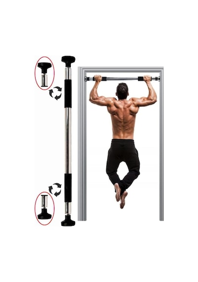 Leyaton Barfiks Çubuğu 60-100 Cm Çift Süngerli Ayarlanabilir Barfiks Çekme Demiri Barfiks Aleti