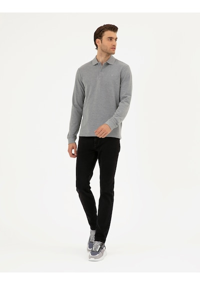 Pierre Cardin Erkek Gri Melanj Sweatshirt 50294438-vr086 Gri Melanj