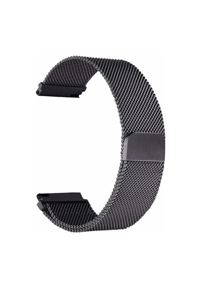 Galaxy Watch 42mm 20mm Uyumlu Krd-12 Metal Zore Kordon-siyah