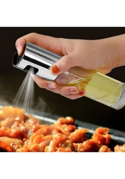 Pratik Sprey Cam Şişe Zeytinyağı Sirke Yağ Püskürtücü Yağdanlık 100 Ml Gri Diğer