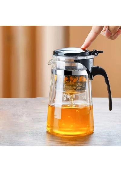 Isıya Dayanıklı Cam Gövde Paslanmaz Çelik Filtre Basmalı Demleme Otomatik Basmalı Demlik 900 Ml çok renkli