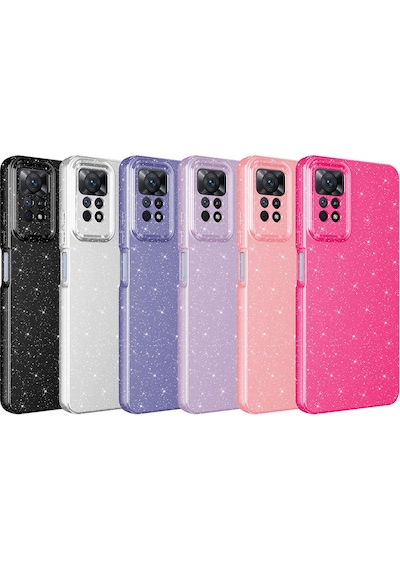 Xiaomi Redmi Note 12 Pro 4g Kılıf Kamera Korumalı Simli Lüks Zore Koton Kapak Turuncu