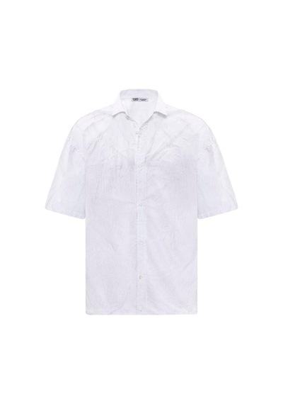 Vamos Oversize Yıkamalı Poplin Gömlek Ekru