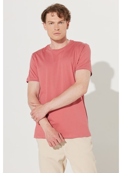 Ac&Co / Altınyıldız Classics Slim Fit Bisiklet Yaka Kısa Kol Pamuklu Erkek Tişört Kiremit