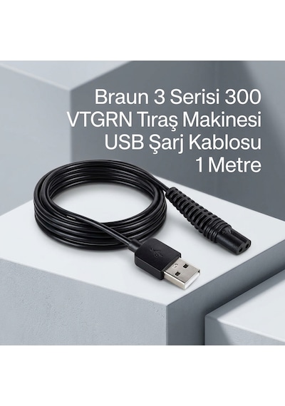 Braun 3 Serisi 300 Vtgrn 5v Usb Şarj Kablosu