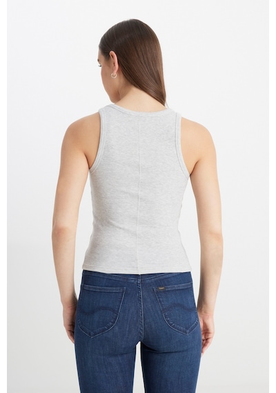 Lee Slim Fit Dar Kesim Gri Tişört L241615036