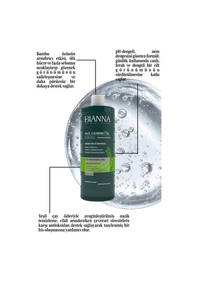 Yeşil Çay Ve Bambu Özlü Yüz Temizleme Jeli 400 Ml C Vitaminli Yüztemiz