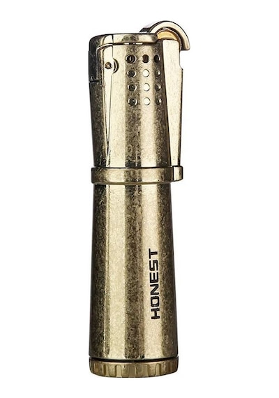 Honest Vintage Çakmak Benzinli Muhtar Çakmağı Sarı Bronz