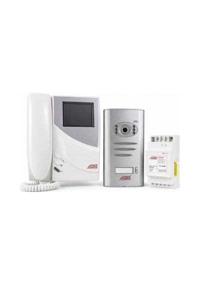 Audio 001389 Görüntülü Villa Diafon Seti 3.5 Renkli Monitörlü Tek Daire Kamera Ve Adaptör Dahil
