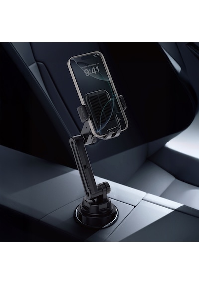 Wiwu Wi-ch059 Gentleman 360 Dönebilen Teleskopik Açılı Bardaklık Tasarımlı Araç Telefon Tutucu Siyah Siyah