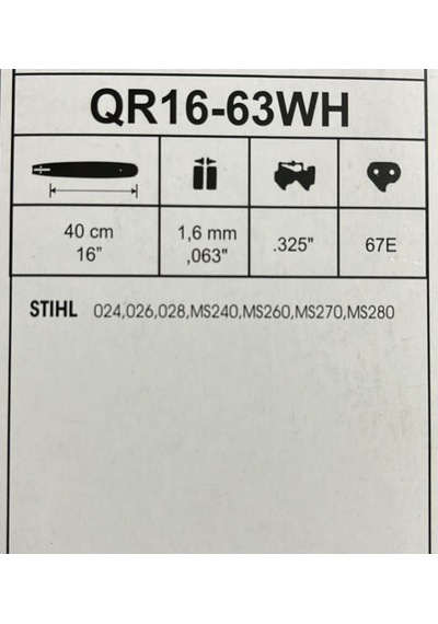 Hsgl Motorlu Testere Stıh Ms240 Ms260 Ms270 Ms280 3/25 32 Diş Kılavuz Qr16-63wh Sthl Uygun Pala
