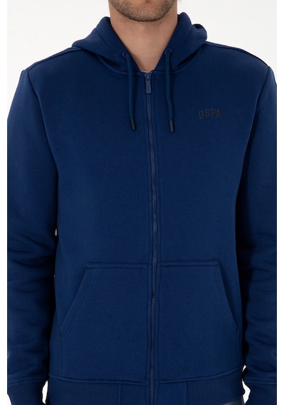 U.S. Polo Assn. Erkek Regular Fit İndigo Şardonlu Örme Hırka 50313755-VR028