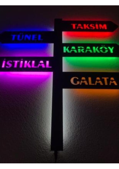 İstanbul Yön Tabela Led Işıklı Tablo