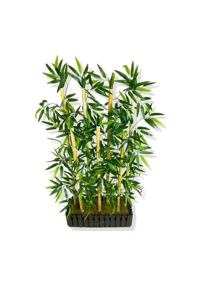 Cihan Çiçekçilik Bambu Seperatör 7 Adet Bambu Yoğun Yaprak 120 Cm 54x20x120 Yeşil