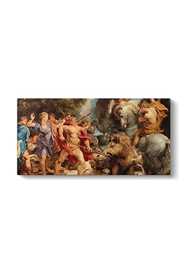 Peter Paul Rubens - Calydonian Yaban Domuzu Avı Tablosu 100 X 50 Genel