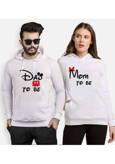 Tshirthane Dad Mom Sevgili Kombinleri Kapüşonlu Kombini