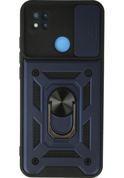 Nihcase Xiaomi Redmi 9c Kılıf Magnetik Standlı Kamera Korumalı Slide Sürgülü Cover Kapak