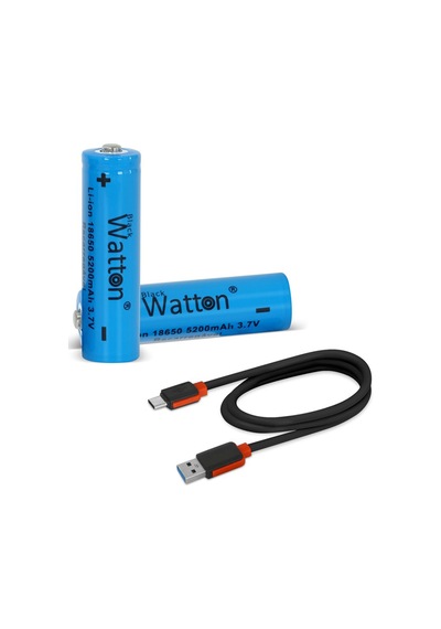 Watton Wt-733 Tamirci Feneri Kancalı Mıknatıslı Usb-c Şarjlı 28.5cm Siyah - Kırmızı