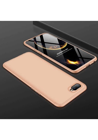 Kilifone - Oppo Rx17 Neo Uyumlu Kılıf Parmak İzi Tutmayan Alt Üst Geçmeli 3 Parça Ays Kapak - Mavi - T7345