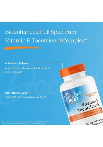 Vitamin E Tocotrienols, 50 Mg, 60 Softgels