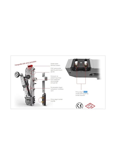 Deltatek Dk02a Yarı Otomatik Çift Emniyetli Asansör Kapı Kilit Sol