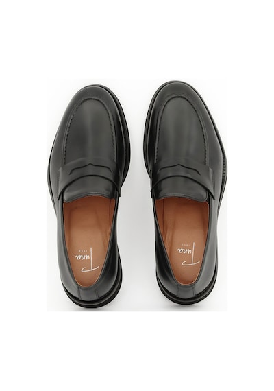 Hakiki Antik Deri Eva Taban Loafer Model Erkek Ayakkabı - Tuna 3898 Siyah
