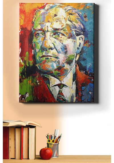 Webstyle Sayılarla Boyama Seti Kasnaklı Renkli Atatürk 4 50x65 Cm