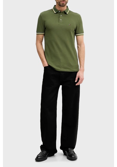 Tommy Hilfiger Erkek Polo Yaka T Shirt Mw0mw39993 L01 Yeşil Yeşil
