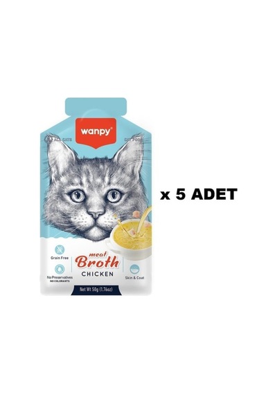 Kediler Için Tavuk Eti Çorbası 50 Gr X 5 Adet