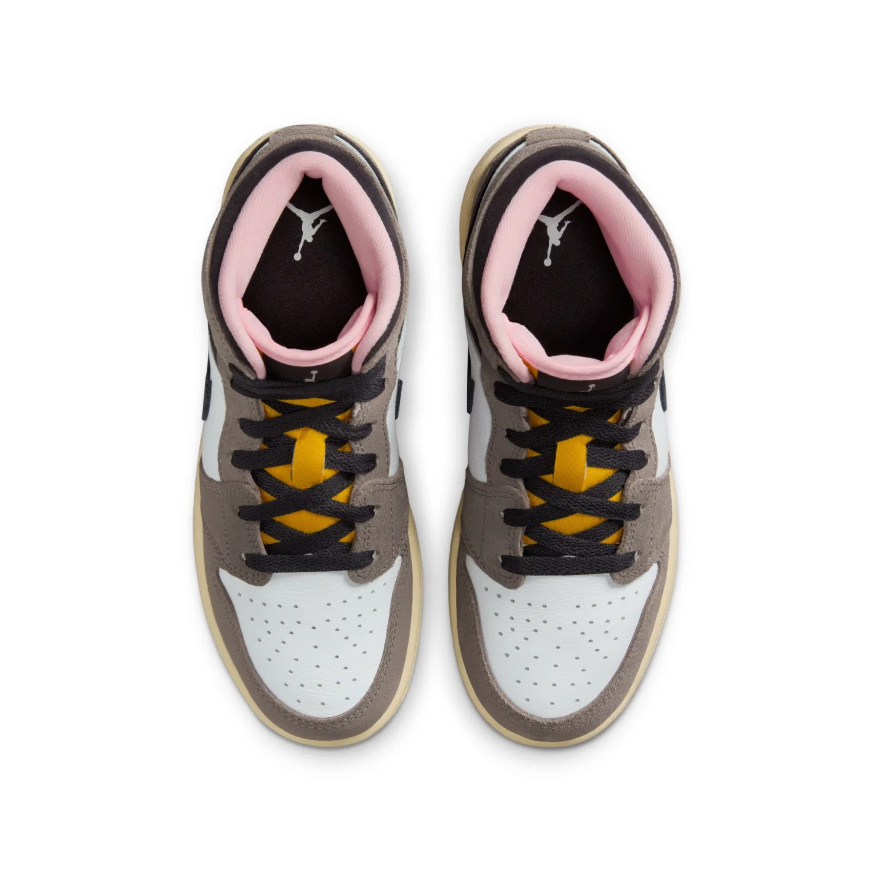 Air Jordan 1 Mid Se 'cave Stone' Gs Basketbol Ayakkabısı Hq2014-100 Çok Renkli