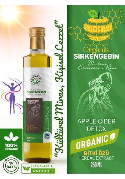 Sirkengebin Geleneksel Karışım 500 Ml Doğal Katkısız Soğuk Sıkım Elma Sirkesi Bazlı